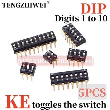 5TK Originaal imporditud KE DIP-2.54 mm 1/2/3/4/5/6/7/8/10-bit DSIC02LHGET DIP-lüliti DSIC04