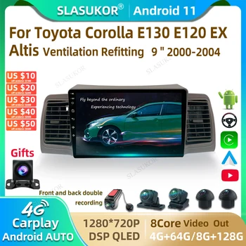 9 Tolline Komplekt Toyota Corolla E130 E120 2000-2004 Android Autoraadio Multimeedia Video Player Car Audio Stereo-Mängija Navigeerimine