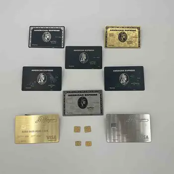 4442 Kohandatud laser-cut arenenud kohandatud magnetribaga Liige pank black metal krediitkaardi