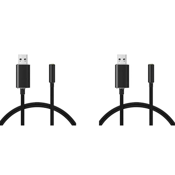 2X USB ja 3,5 Mm Jack Audio Adapter 3.5 Mm Kõrvaklappide Ja Mikrofoni Pesa Windows, Mac, Sest PS4