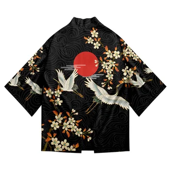 Samurai Kraana Jaapani Stiilis Kimono Haori Meeste Ja Naiste Kampsun, Hiina Draakon Traditsiooniline Jaapani Riided Aasia Riided