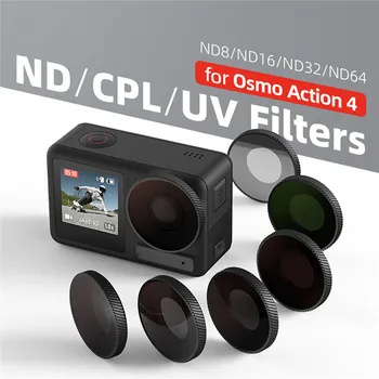 Uus CPL ja UV-ND8 ND16 ND32 ND64 Objektiivi Filtri Komplekt Alumiinium Raam DJI OSMO Meede 4 ND CPL Objektiivi Action Kaamera Tarvikud