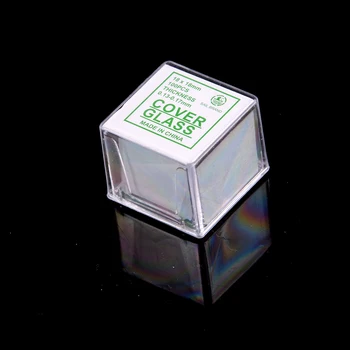 100 Tk Läbipaistev Square Klaas Slaidid Coverslips Coverslides Jaoks Mikroskoobi Optiline Instrument Mikroskoobi Kate Tõsta