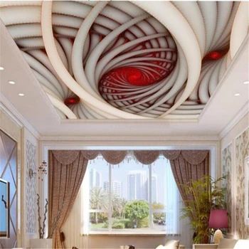 Kohandatud taustpildi 3D murals papier peint spiraal geomeetria kunsti zenith seinamaaling elutoas, magamistoas hotel lae-seina-paber фотообои