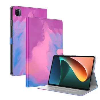 Eest Xiaomi Pad 5 Pro 11 5G 11 tolline 2021 Juhul Coque Akvarell Nahast Rahakott Tableti Kate Xiaomi Pad 5 MiPad 5 11 tolline Juhul
