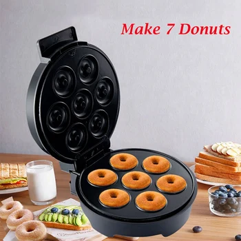 Elektrilised Donut Masin 1200W Non-Stick Kattega Köök Donut Tegija Poiss Suupisted Magustoidud Breakfast Teeb 7Donuts USA Pistik