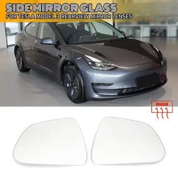2 TK Auto, lainurk Peegel Veekindel Soojus Anti Glare Suur Visioon Rearview Mirror Objektiiv Tesla Model 3 Auto Assessory