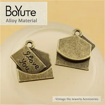 BoYuTe (50 Tükki/Palju) 18*17MM Vintage Hulgimüük Võlusid Antiik Pronks Kroomitud Metallist Suger Aruanne Võlusid Diy Ehted Järeldused