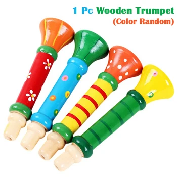13 X 3,5 X1.5cm Puidust Trompet Piccolo Flööt Väikesed Kõlarid Kid muusikariista Haridus Mänguasi, Ohutu, Mitte-mürgised Piccolo Trompet