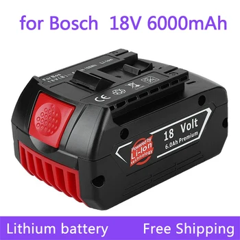 Bosch Aku 18V 6.0 Ah Bosch Electric Drill 18V 6000mAh Laetav Li-ion Aku BAT609 BAT609G BAT618 BAT618G BAT614