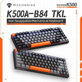 Machenike K500A-B84 Mehaaniline Klaviatuur 75% TKL pikavaihdettavaa Wired Gaming Keyboard 6-Värvi Taustvalgustusega 84 Võtmeid PC Mängijatele Sülearvuti