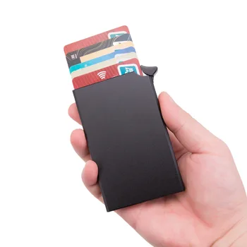 Anti Magnetic Rfid Anti-Theft Card Libistades Kott Automaatne Pop-Up Metall, Alumiinium Kest Krediitkaardi Box