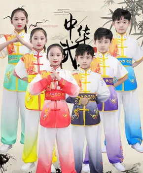 2024 hiina lapsed taiji wushu riided võitluskunstide sobiks kung fu ühtne wing chun shaolin dragon prindi kasutada kungfu komplekt