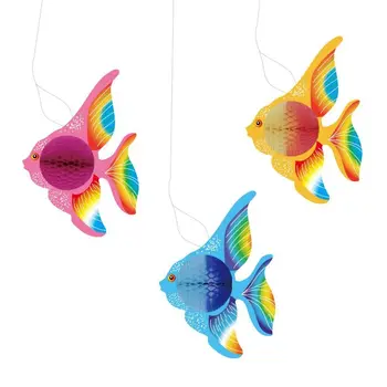 Kokkupandav 3-Värvi Ookeani Poole Troopiliste Kalade Merineitsi Partei Sünnipäeva Värvikas Kudede Kuldkala Partei Asjade Riputamiseks Ornament