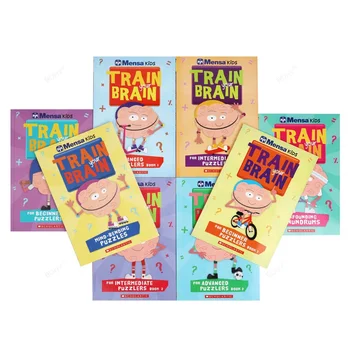 8 Mahud Mensa Lapsed Koolitada Oma Aju Laste Inglise Pilt Puzzle Raamat Haridus Mänguasi Kingitus