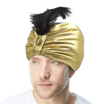 Unisex Turban Müts Vintage Sultan Araabia Peakatet Kostüüm Tarvikud Uudsus Halloween EasterArabian Mütsid Koos Gem & Sulg Eest
