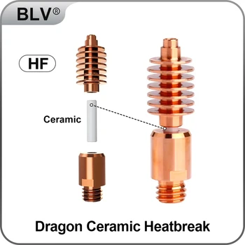 BLV®Dragon Heatbreak Keraamiline Core Kõrge Temperatuuri ja Kulumist Vastupidav JAOKS GF CR Metallist Helendav hõõgniidi Dragon Hotend