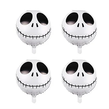 4tk 18 Tolline Halloween Kolju Õhupalli Skelett Deemon Alumiinium Foolium Õhupallid Halloween Pool Kaunistused