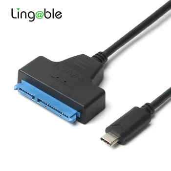 Lingable Adapter SATA USB-3.1 C-Tüüpi USB-C SATA 22Pin Hard Disk Drive Converter Kaabel 2,5 inch HDD/SSD koos UASP