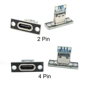 Tüüp-C USB Pesa 3.1 Type-C-2Pin 4Pin Emane Pistik-Pesa Laadimise Port USB-3.1 C-Tüüpi Pistikupesa millega plaat