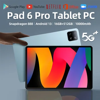 2023 Originaal Globaalne Versioon Pad 6 Pro Mi Tabletid PC Android 13 16 GB+1 TB Snapdragon 888 11 tolline 5G Dual SIM Kaardi WIFI HD 4K Kaardil