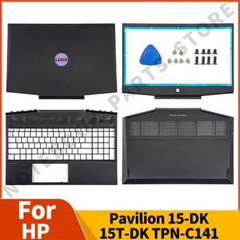 Uus LCD Back Cover For HP Pavilion 15-DK 15T-DK TPN-C141 Sülearvuti Osad Eesmise Puutetundlikku Palmrest põhi Puhul Lilla Logo Asendamine