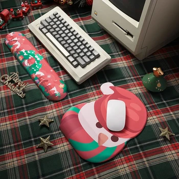 Häid Jõule Randme Ülejäänud Mouse Pad Mälu Vaht Aeglane Tagasilöögi office PC Gaming Laptop Cartoon Hiirt, Klaviatuuri Silikoonist Pehme P
