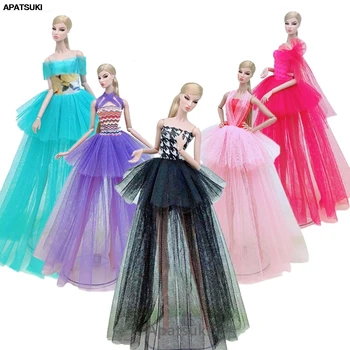 Värvikas Fashion Doll Kleit Barbie Riided, Varustus Multi-kiht Pulm Kleidid 1/6 BJD Nukud, Aksessuaarid Lapsed Mänguasjad