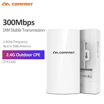 COMFAST CF-E130N 1KM Traadita Väljas CPE 2.4 GHz 300Mbps Väljas WiFi Bridge-pöörduspunkti 9dBi Wi-Fi Antenn Nanostation Ruuter