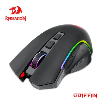 REDRAGON Griffin M602 KS RGB USB-2.4 G Wireless Gaming Mouse 8000 DPI 8 Programmeeritavad Nupud Ergonoomiline jaoks Gamer Hiirte Sülearvuti