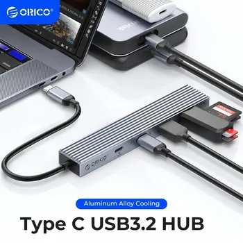 ORICO C-Tüüpi USB-3.2 10Gbps HUB 4 Port PD100 SD TF Splitter OTG Adapter sobib Macbook PC-Arvuti Lisaseadmed
