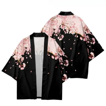 Sakura Prindi Yukata meeste ja naiste mood suvel Kampsun, särk Haori Obi-Aasia riided Jaapani Harajuku Cosplay kimono