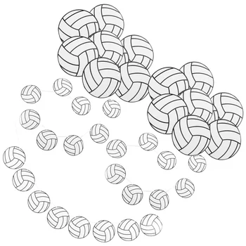 5 Tk Võrkpall Paber Latte Art Spordi-Tsiitsitaja Banner Pesapalli Kaunistused Soccerball Sünnipäeva Korvpalli Teemaline Rippuvad