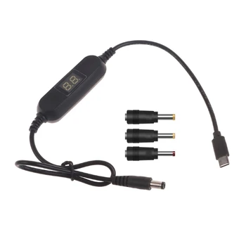 Y1UB USB-C 5V 1,2 V-12V 2,5 mm 3.5 mm 4.0 mm/5,5 mm Reguleeritav Kaabel LED