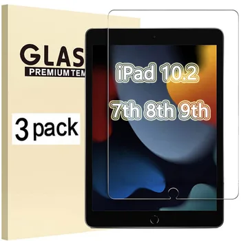 (Pack 3) Karastatud Klaas Apple iPad 7 8 9 10.2 2019 2020 2021 7th 8th 9th Põlvkonna Tablett Screen Protector Film