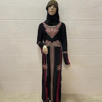 Abaya Moslemi Dubai Türgis Islam Kaftans Pikk Hijab Kleit Jalabiya Naiste Hommikumantel Musulman Femme Kauhtana Marocain Vestidos Longos