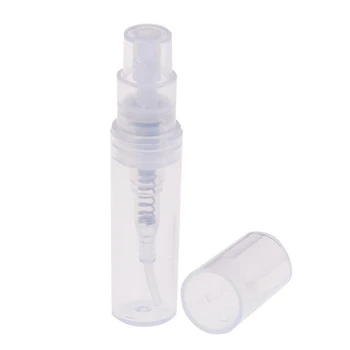 Mini Läbipaistev 2 ML Pihustiga plastpudel Spray Parfüüm Tühi Proovi Pudel Sobib Reisimiseks Pool 300Pcs