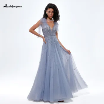 Seksikas V-Kaelus Luksus Dubai Glitter õhtukleit jaoks Naised Pulmapidu Elegantne Pikk Ametliku Tanssiaiset Kleidid Prom Kleit