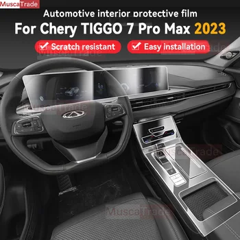 Eest CHERY TIGGO 7 PRO MAX 2023 Auto Interjöör Center Console Käigukasti Paneel, Navigatsiooni Läbipaistev TPU kaitsekile Anti-scratc