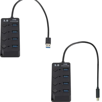 Lihtne ja Elegantne USB / C-Tüüpi Rummu tee 3 USB 2.0 Porti ja 1 USB-Port ja Lai Ühilduvus Erinevate Kasutajate