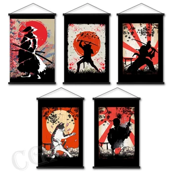 Lõuend Trükib Plakat Anime Samurai Rippuvad Maalid elutoa Seina Kunsti Esteetiline Viimistlus Magamistuba Manga Vintage Pilt